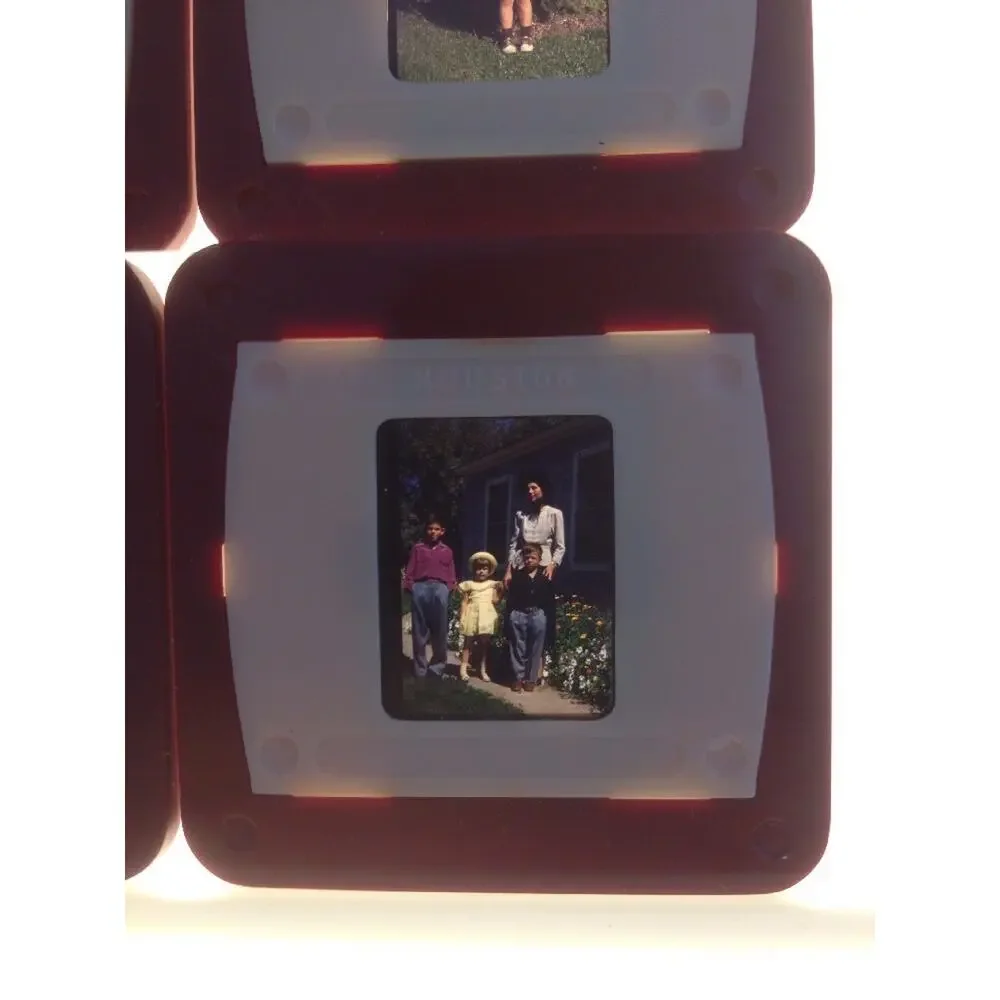 Lot 4 Vintage 1940s Kodachrome Family Children Portraits Photograph Color Slides
